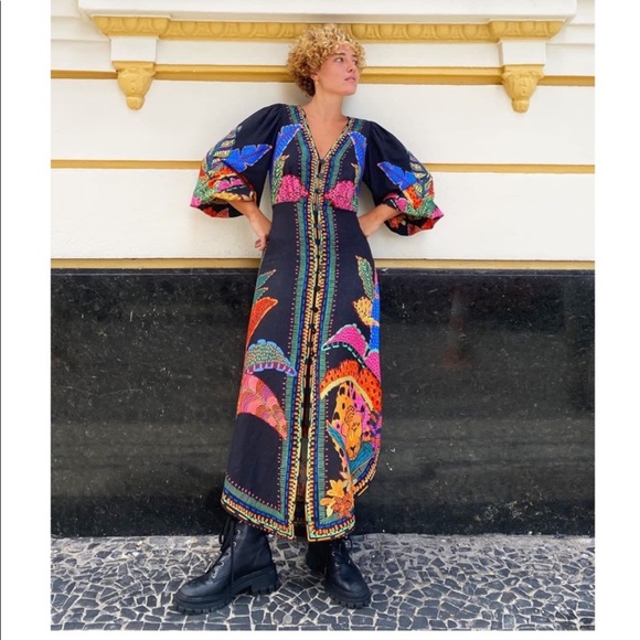 🥭 Farm Rio Cool Leopards Button-Front Maxi Dress - Picture 3 of 15